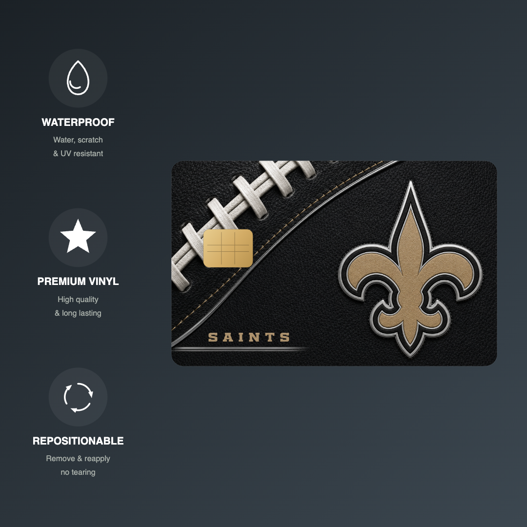 Saints Football Credit Card Skin - FREE SHIPPING