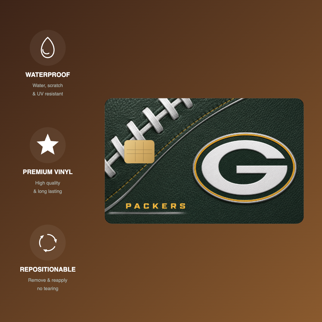 Packers Football Credit Card Skin - FREE SHIPPING