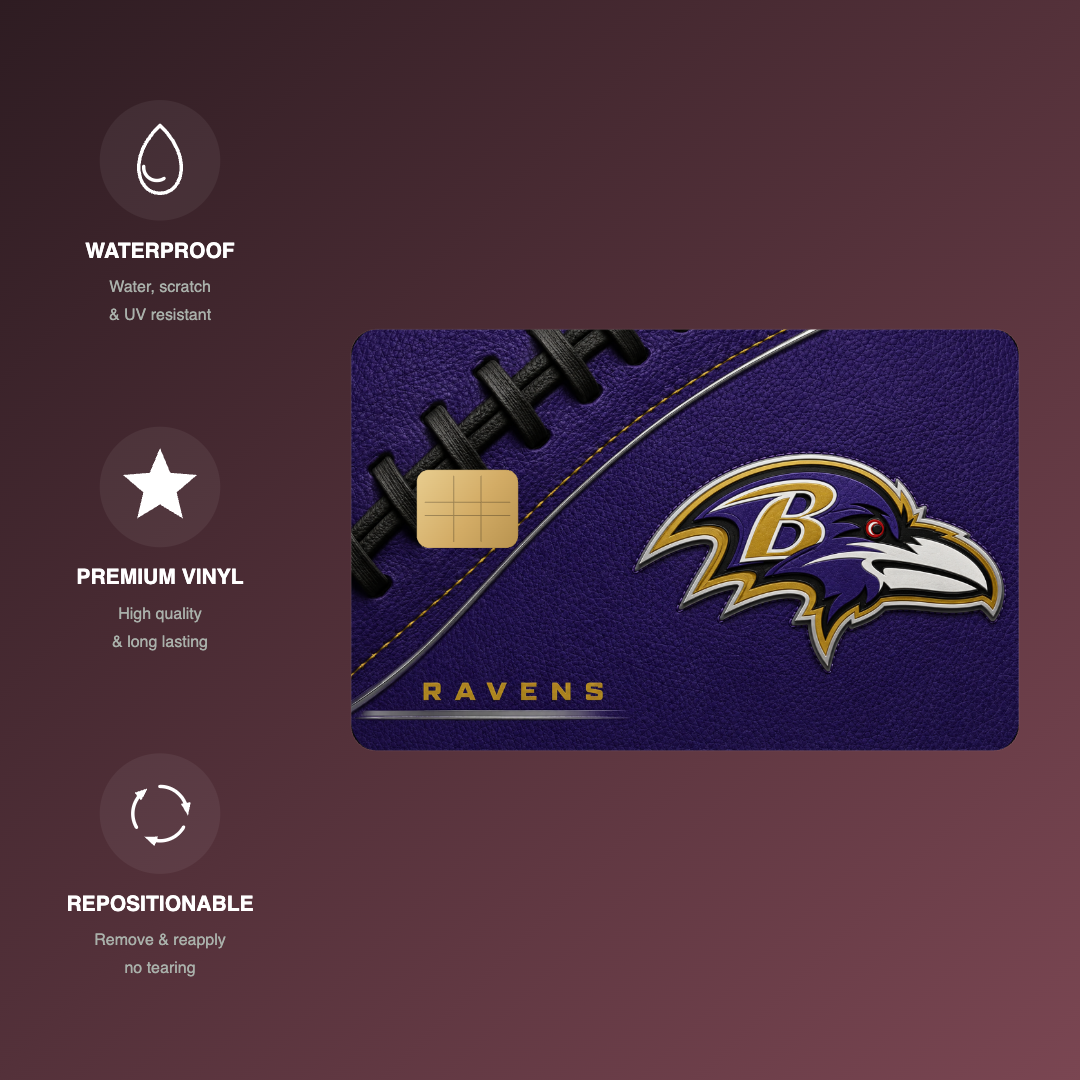 Ravens Football Credit Card Skin - FREE SHIPPING