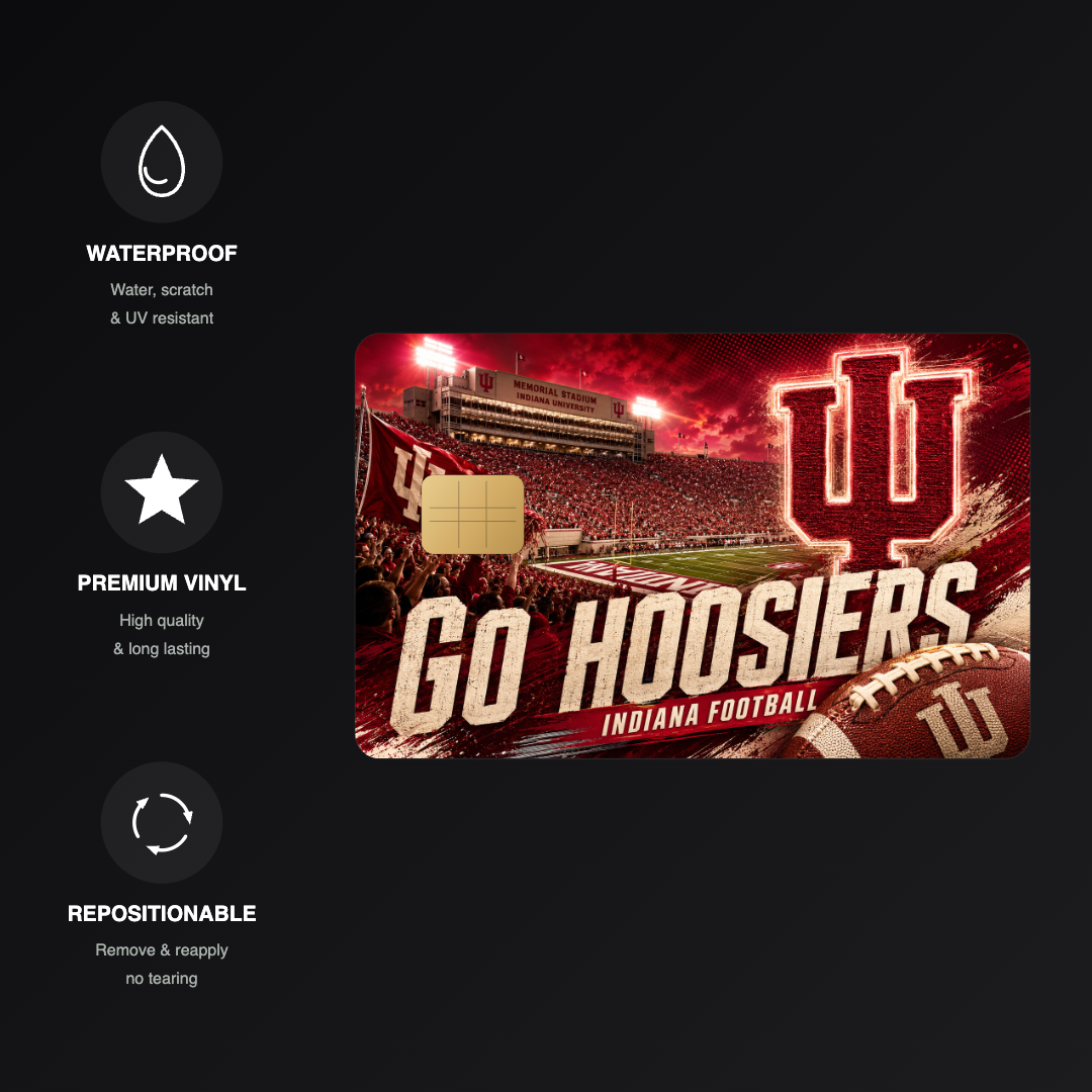 Go Hoosiers Credit Card Skin - FREE SHIPPING