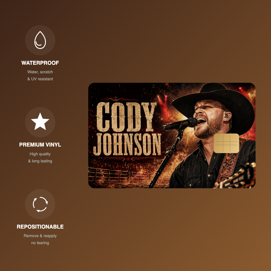 Cody Concert Credit Card Skin - FREE SHIPPING