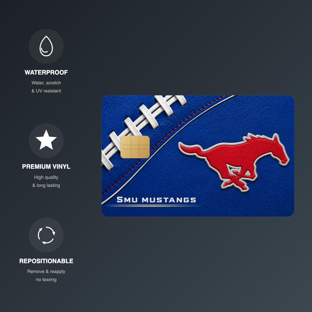 SMU College Football Credit Card Skin