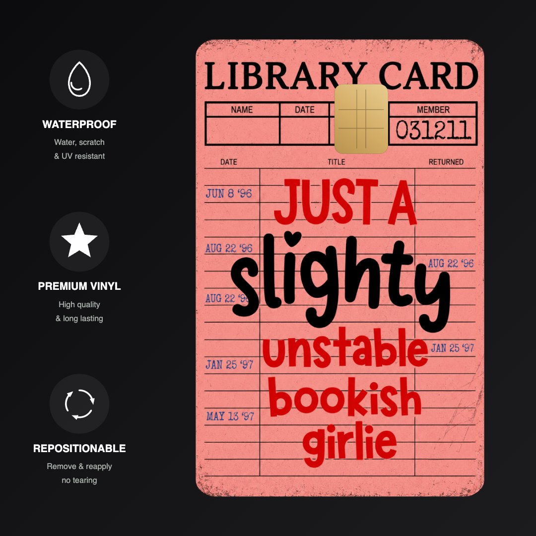 Unstable Bookish Girlie Credit Card Skin
