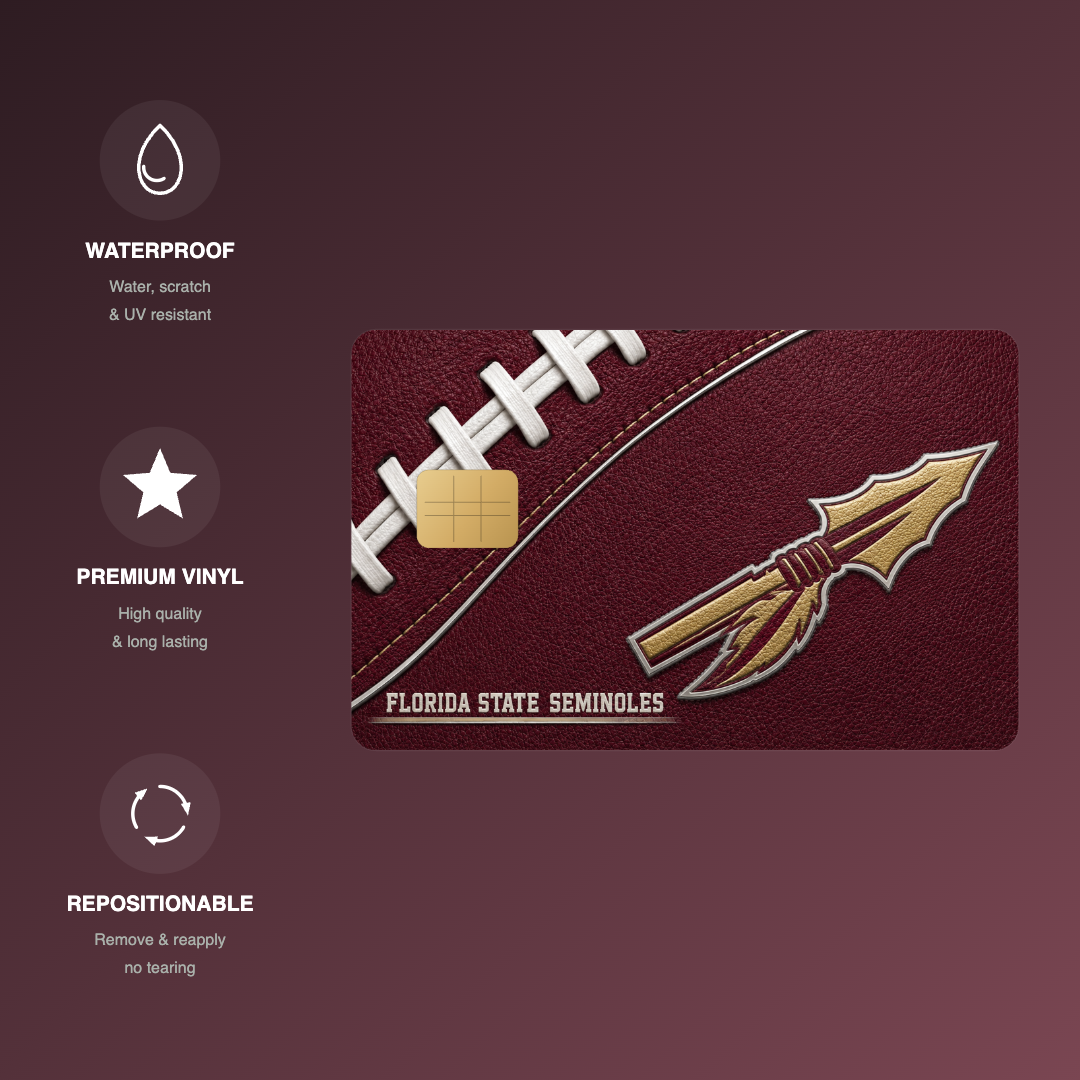 Seminoles College Football Credit Card Skin