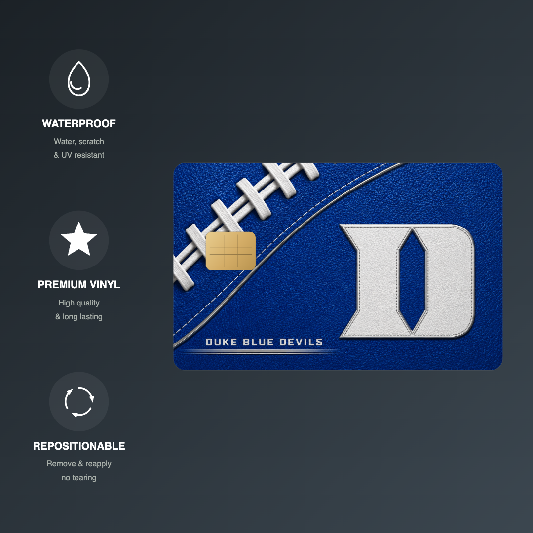 Blue Devils College Football Credit Card Skin