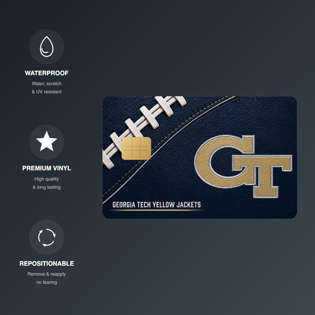 Georgia Tech College Football Credit Card Skin