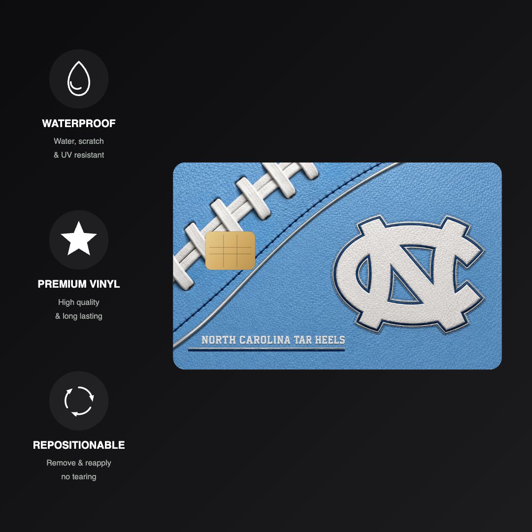 North Carolina College Football Credit Card Skin