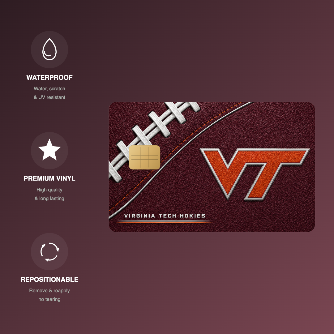 Hokies College Football Credit Card Skin