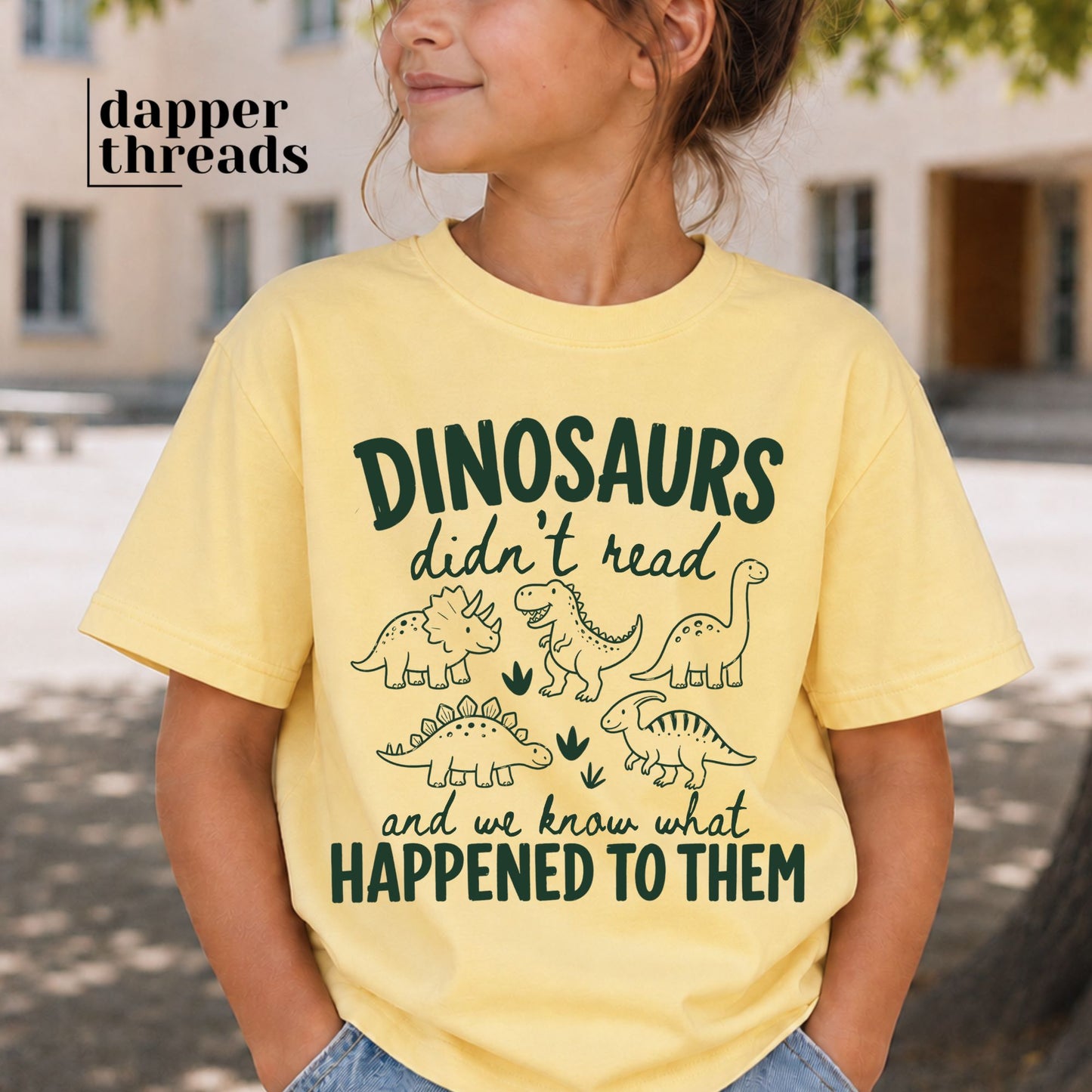 Dinosaurs Didn't Read Tee