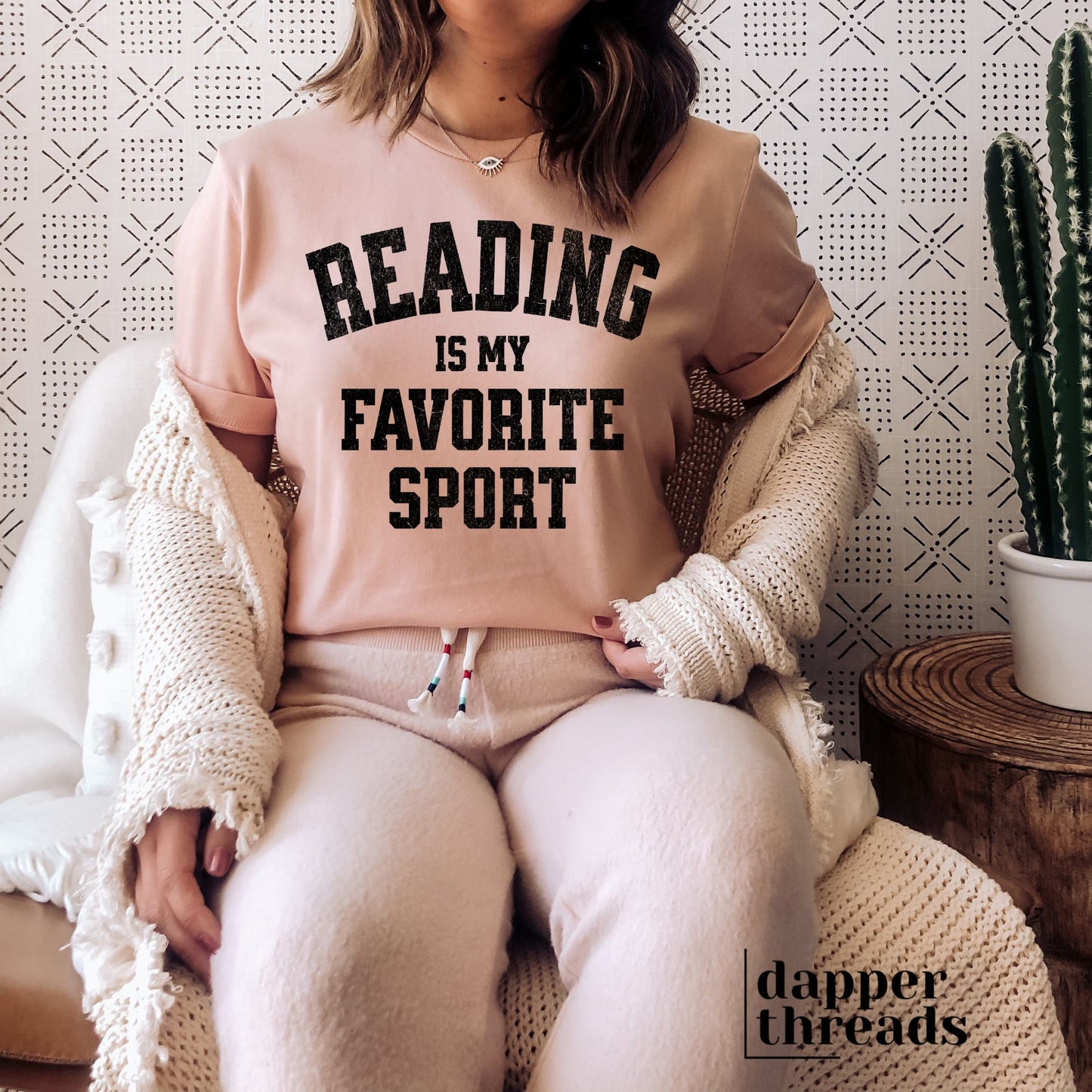 Distressed Reading is My Favorite Sport Tee