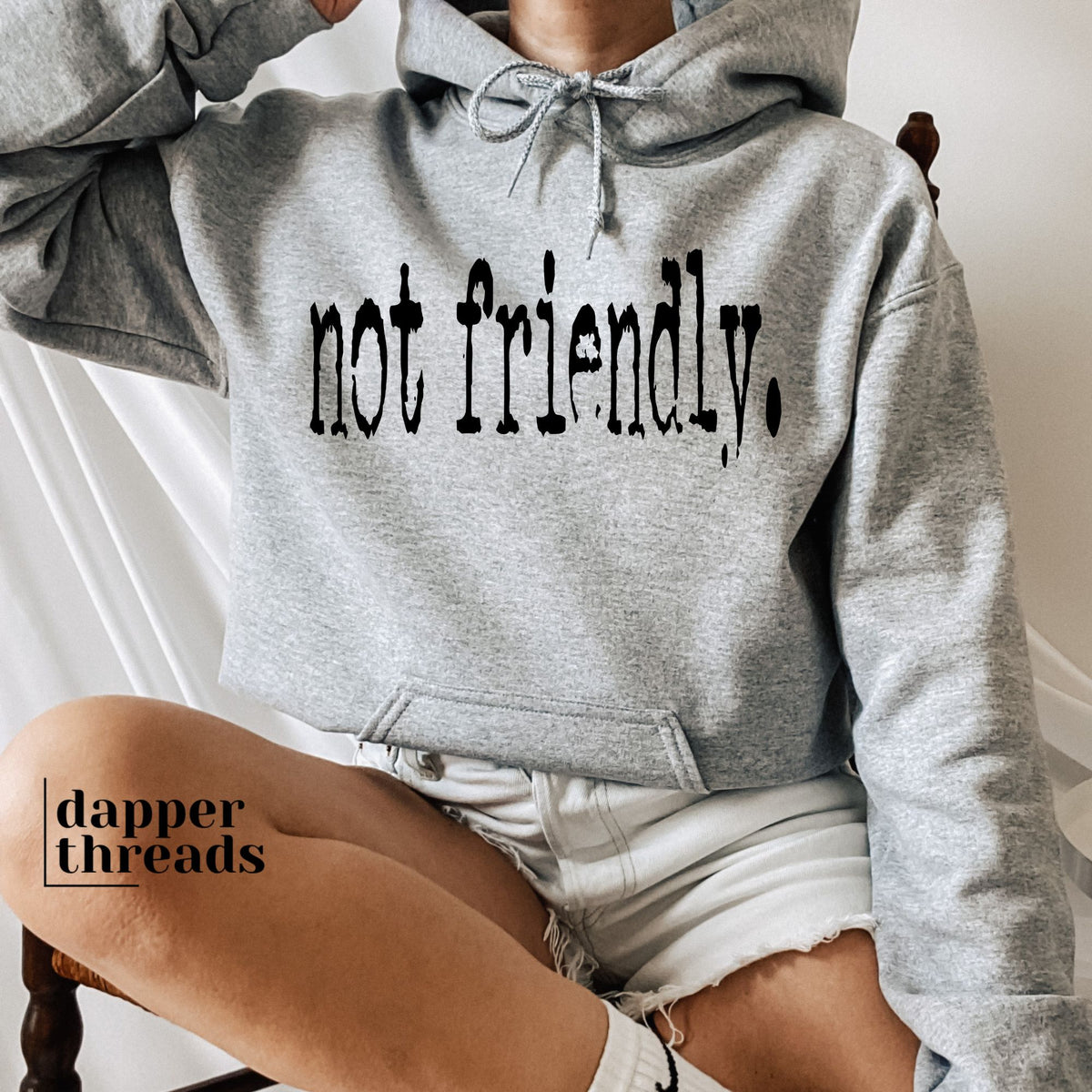 Distressed Unfriendly Hoodie