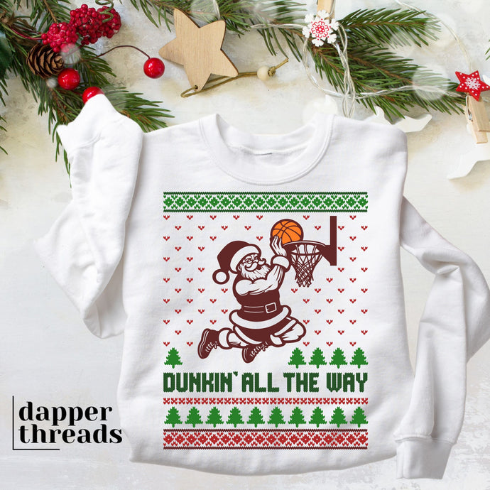 Dunkin' All The Way Ugly Christmas Sweater