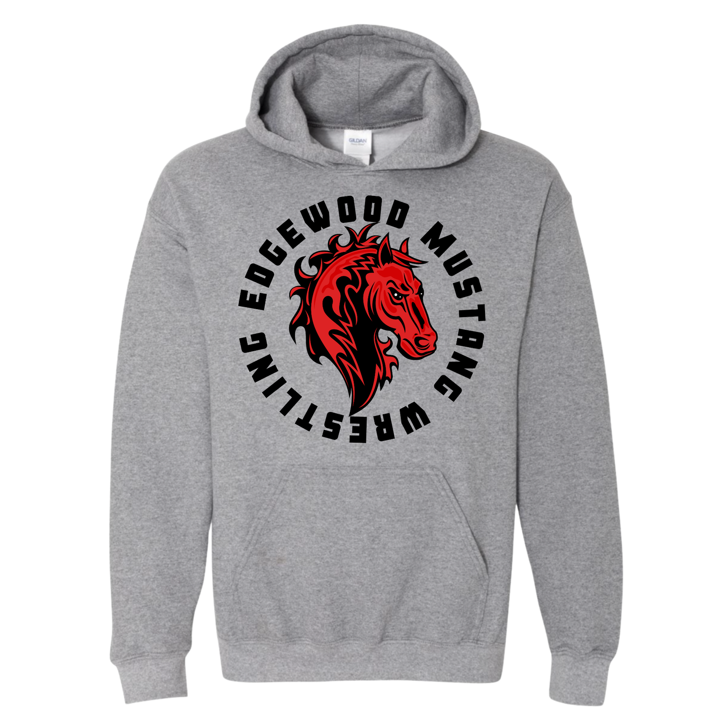 Edgewood Mustang Wrestling Hoodie