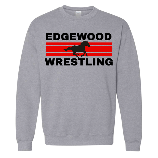 Edgewood Wrestling Black Mustang Sweatshirt