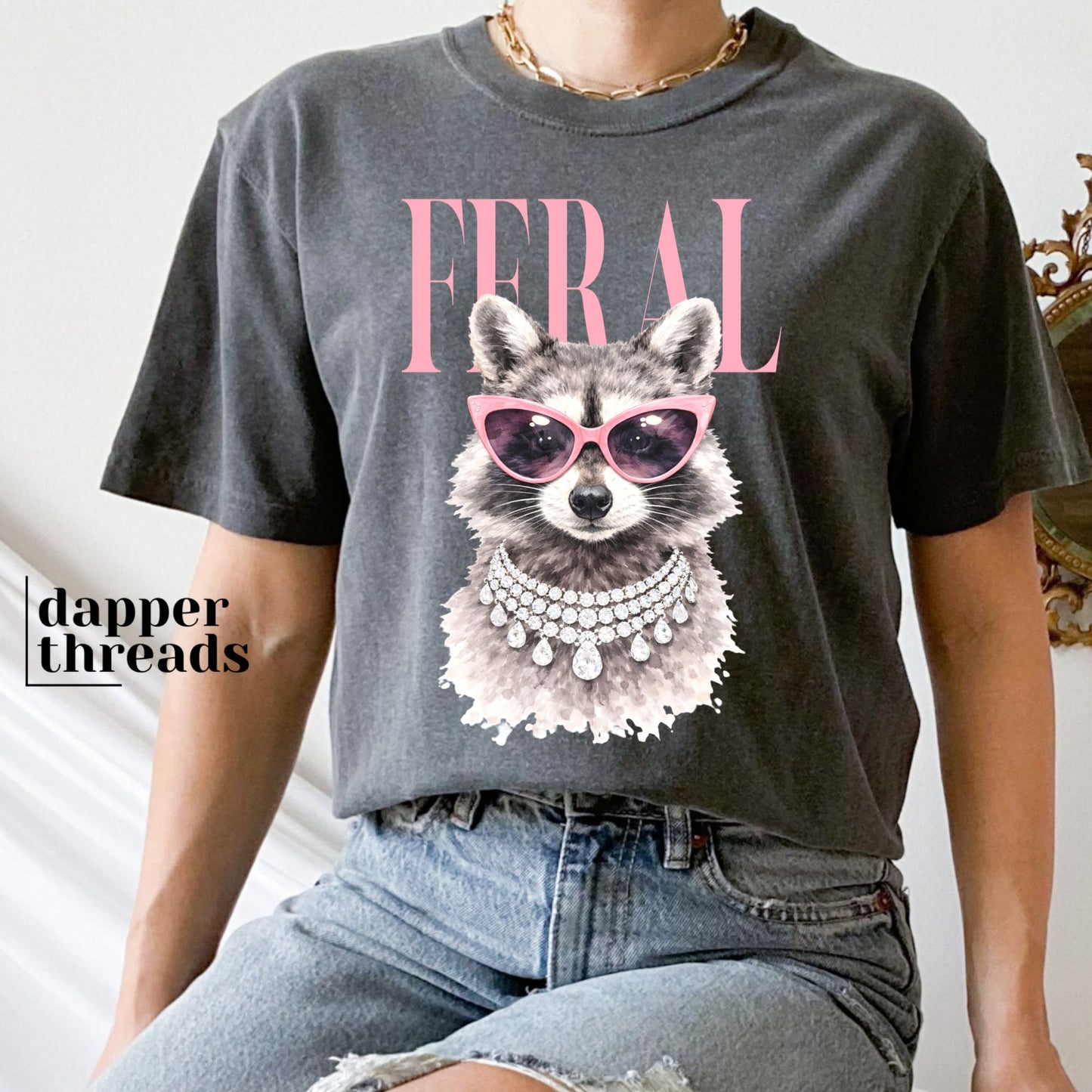 Fancy Feral Raccoon Tee