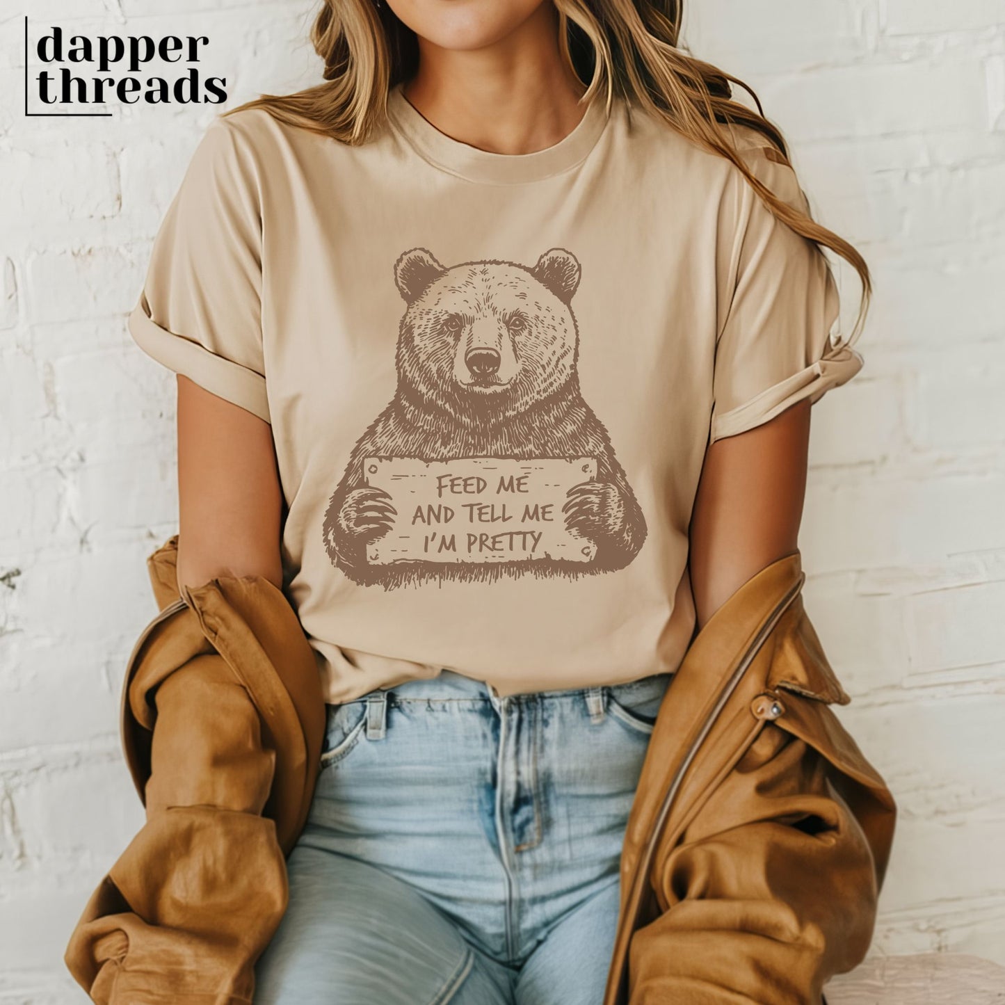 Feed Me And Tell Me I'm Pretty Bear Tee