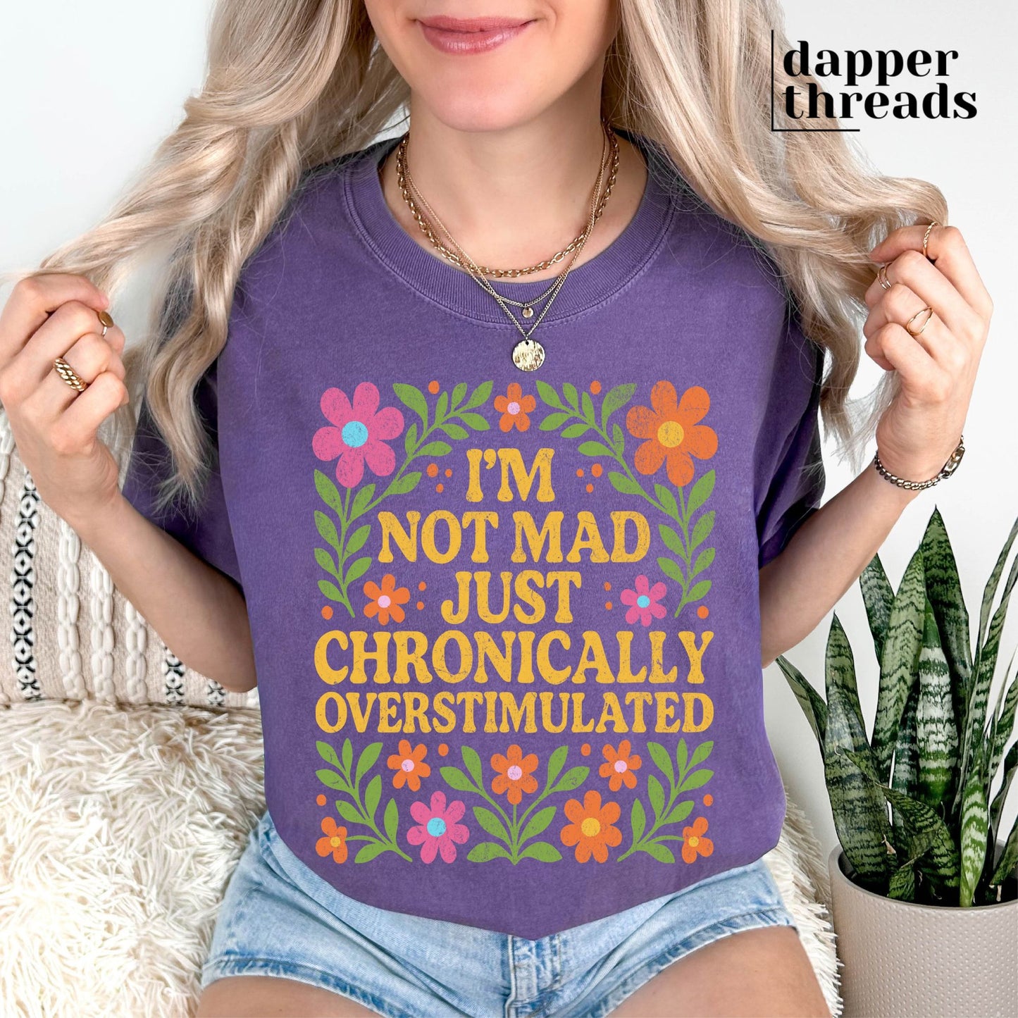 Floral I'm Not Mad Tee