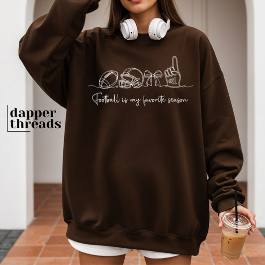 Football Is My Favorite Season Doodle Sweatshirt