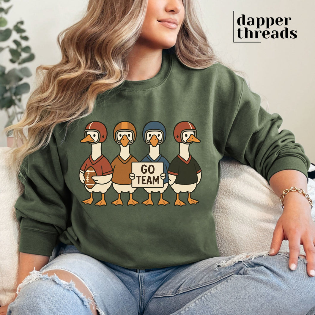 Go Team Football Geese Sweatshirt