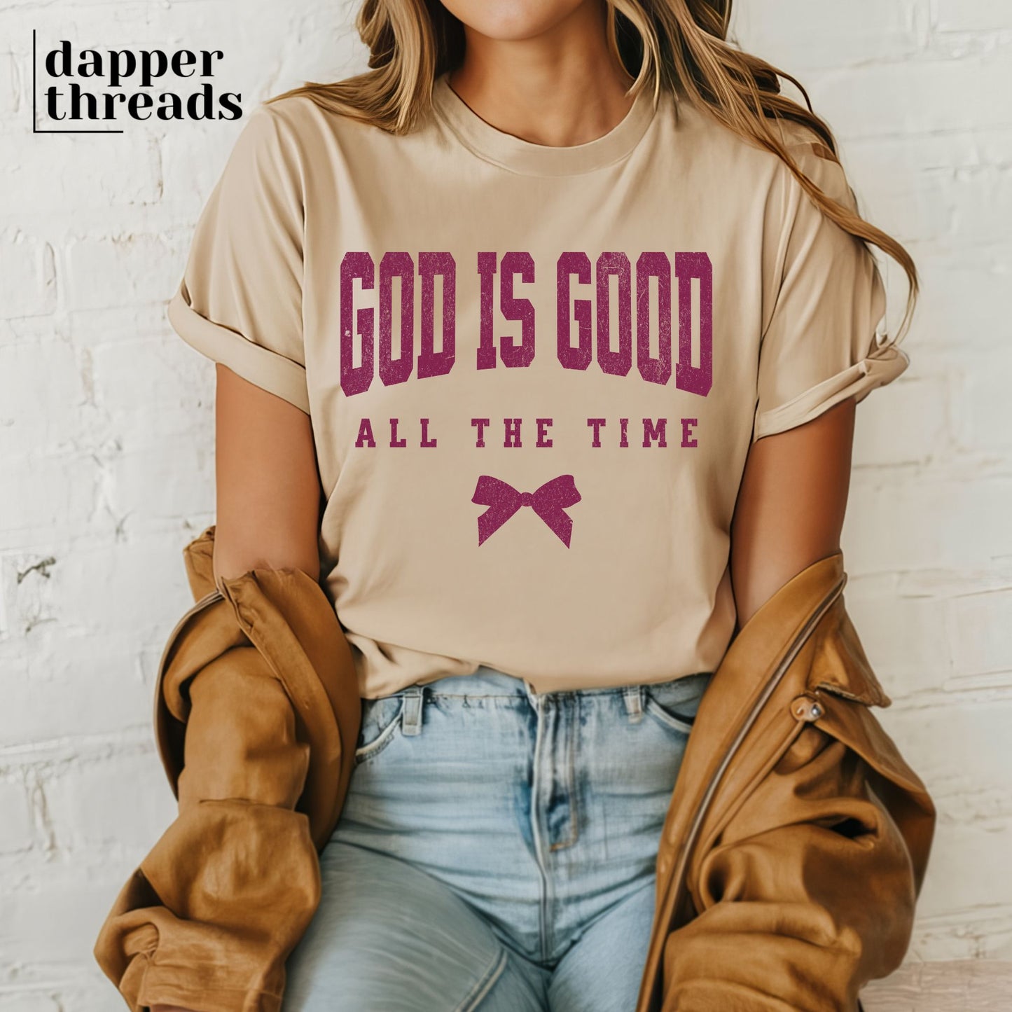 God Is Good All The Time Bow Tee