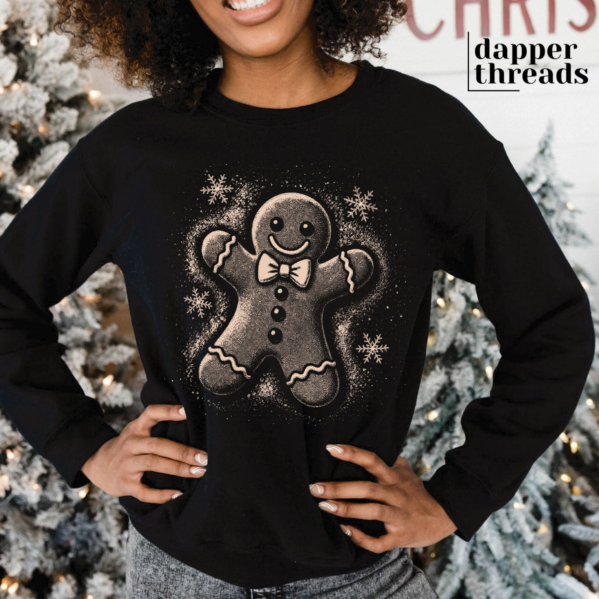 Halftone Gingerbread Man Sweatshirt