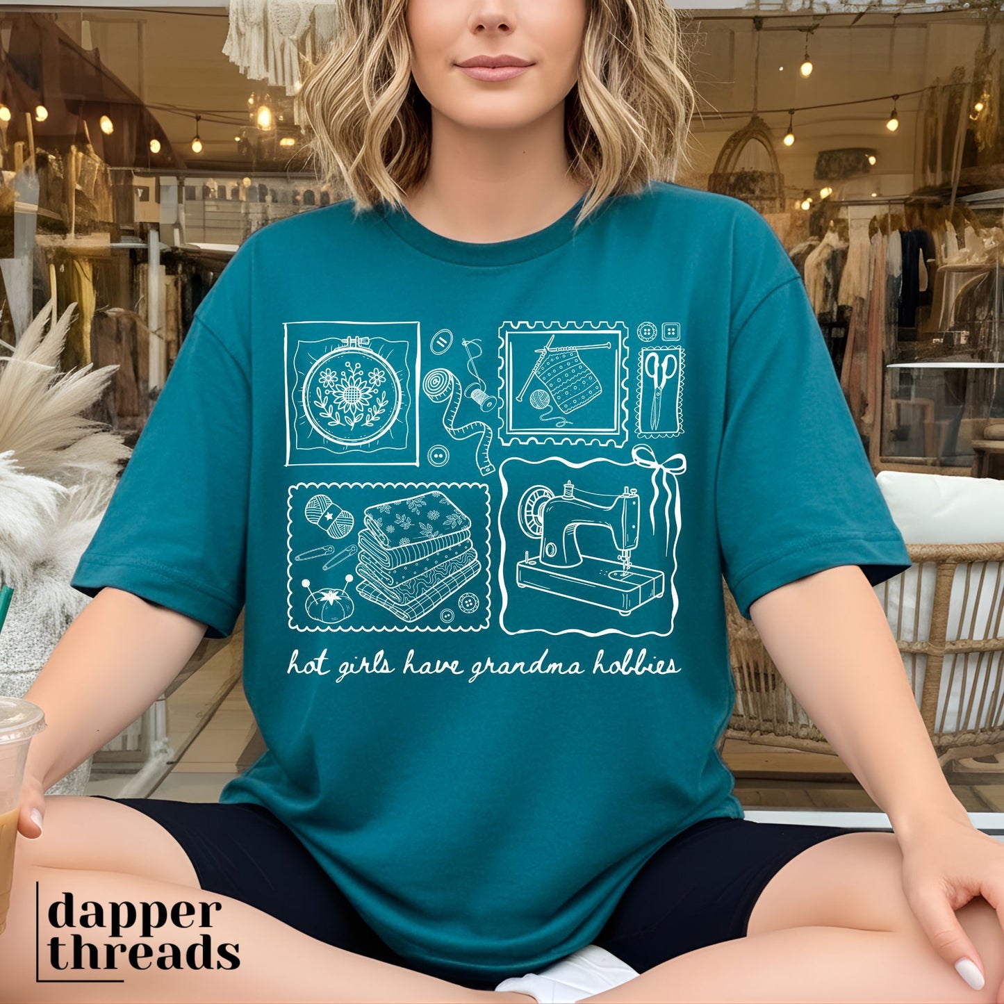 Hot Girls Have Grandma Hobbies Tee