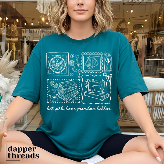 Hot Girls Have Grandma Hobbies Tee