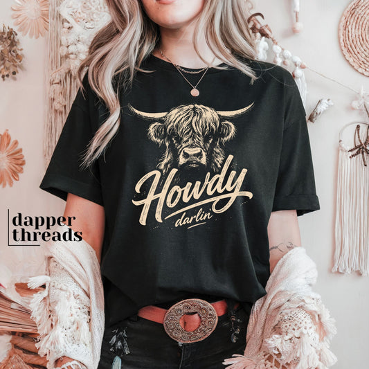 Howdy Darlin' Cow Tee