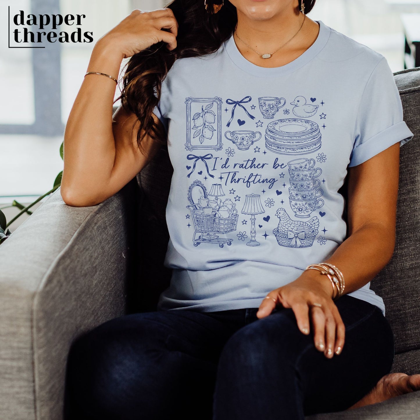 I'd Rather Be Thrifting Collage Tee