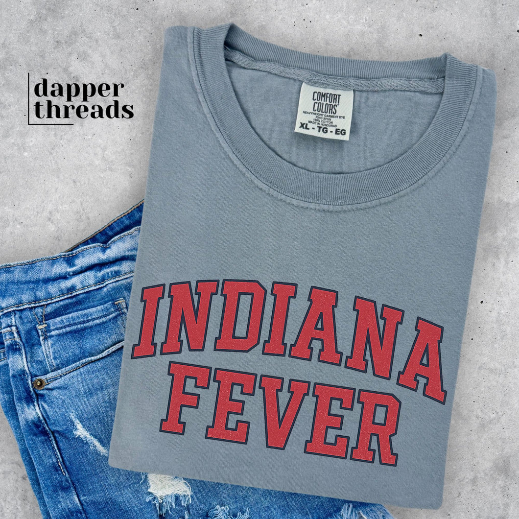 Indiana Fever Red Faux Glitter Tee