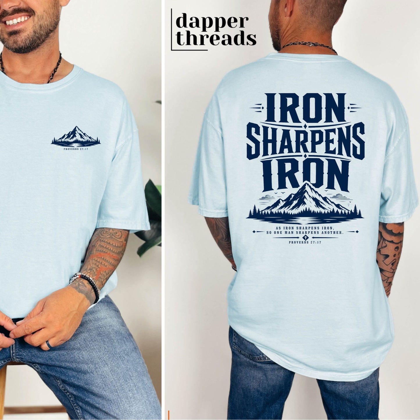 Iron Sharpens Iron With Pocket Accent Tee