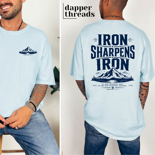 Iron Sharpens Iron With Pocket Accent Tee