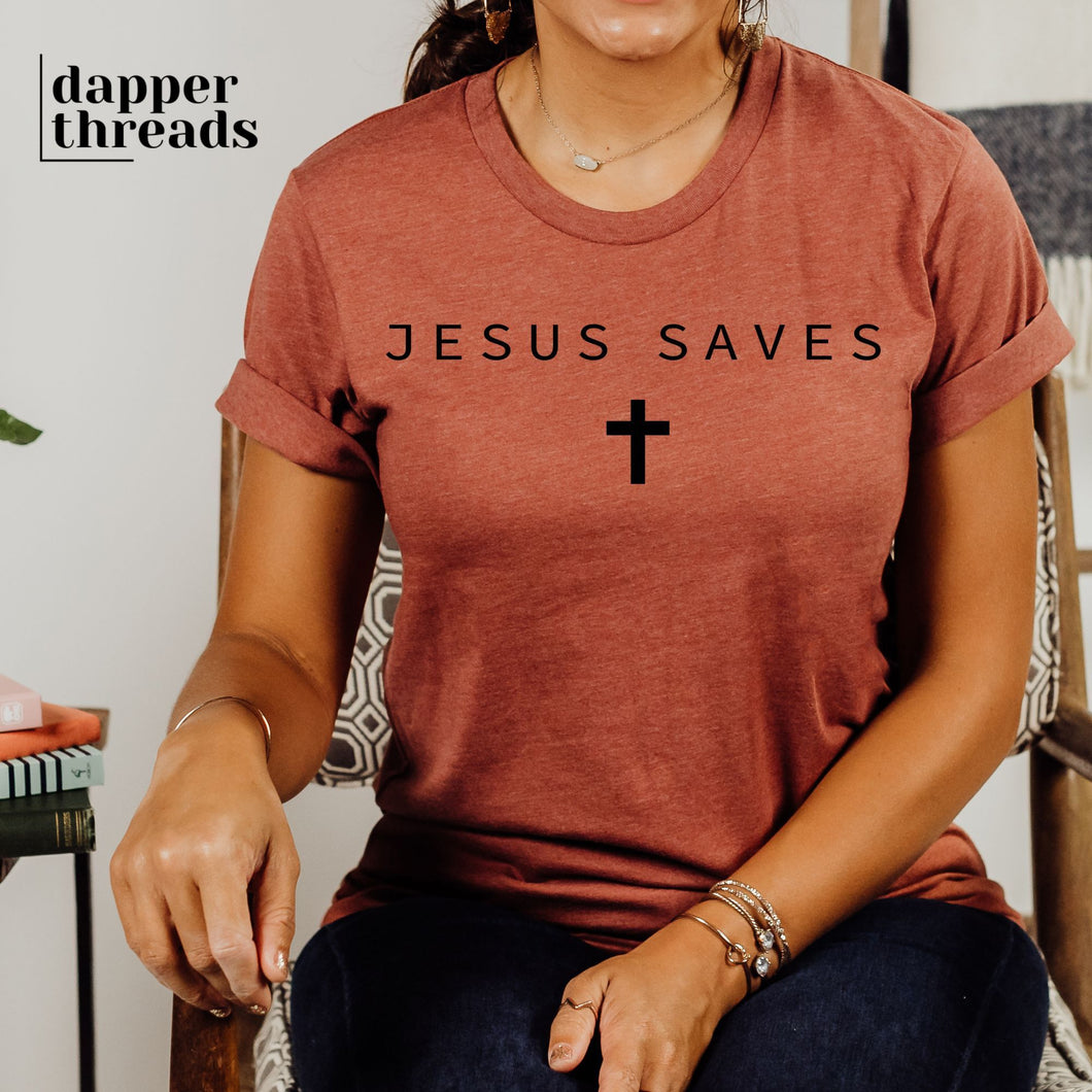 Jesus Saves Cross Tee