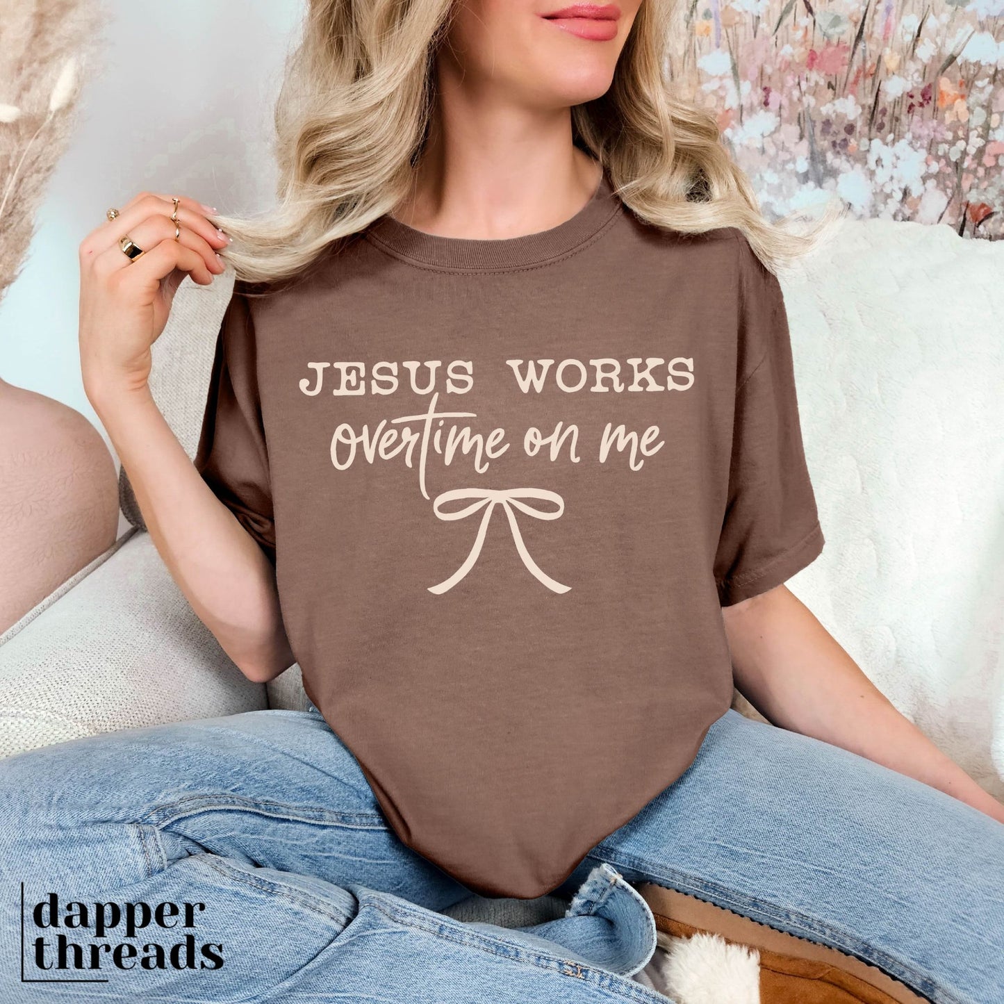 Jesus Works Overtime On Me Tee