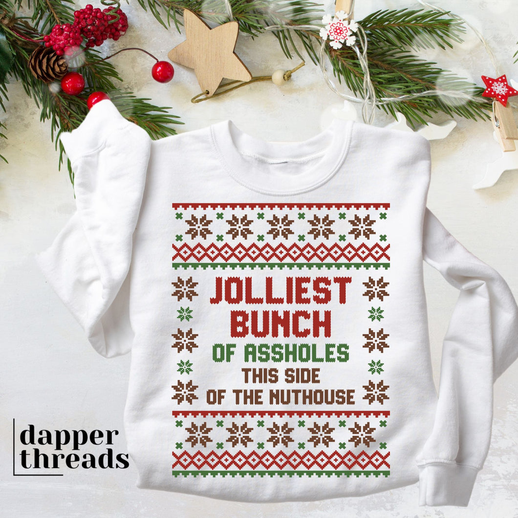 Jolliest Bunch Of Asshles Ugly Christmas Sweater