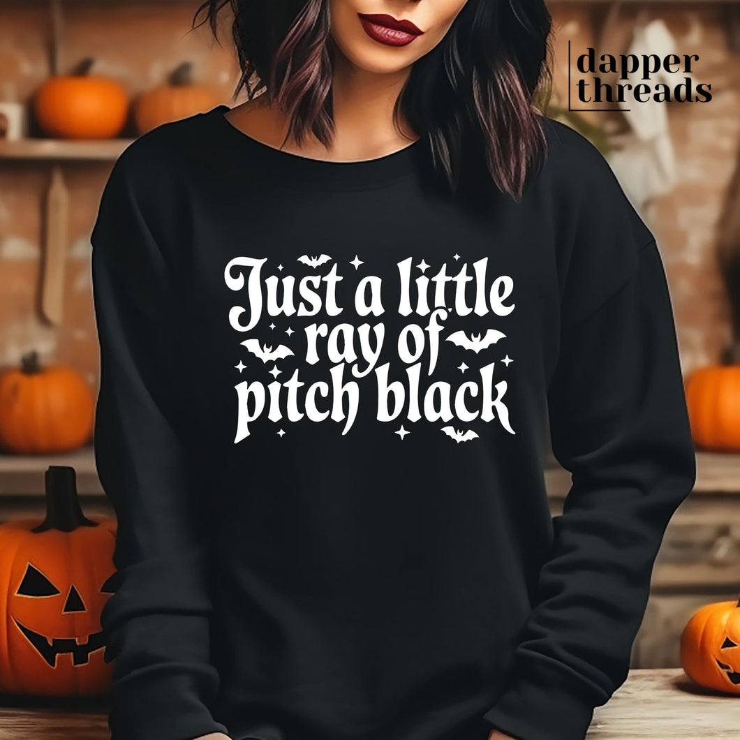 Just A Little Ray Of Pitch Black Bats Sweatshirt