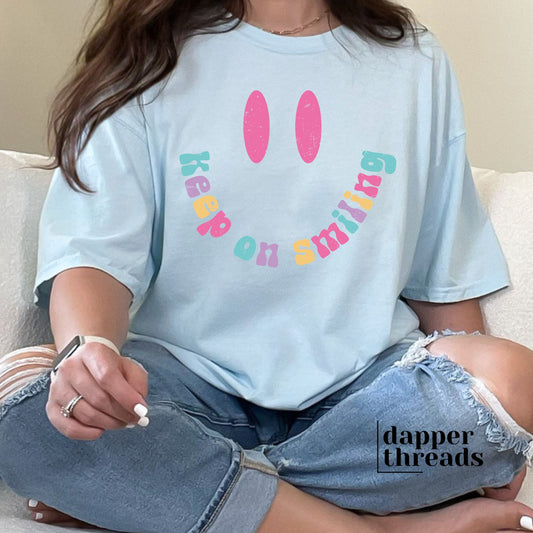 Keep On Smiling Colorful Tee