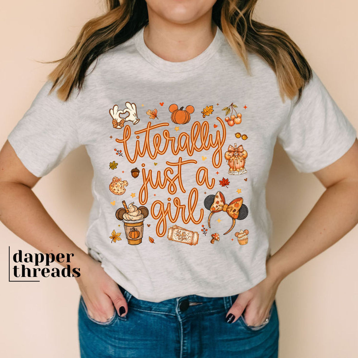 Literally Just A Girl Fall Magic Mouse Tee