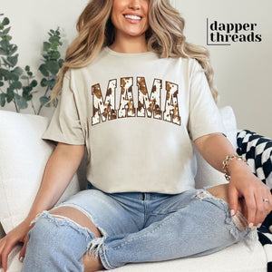 Mama Cow Print Knock Out Tee