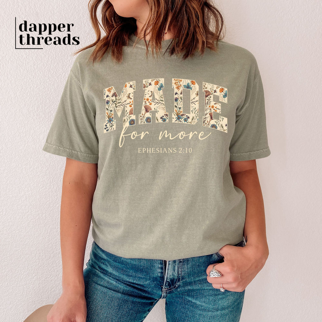 Made for More Cream Boho Florals Tee