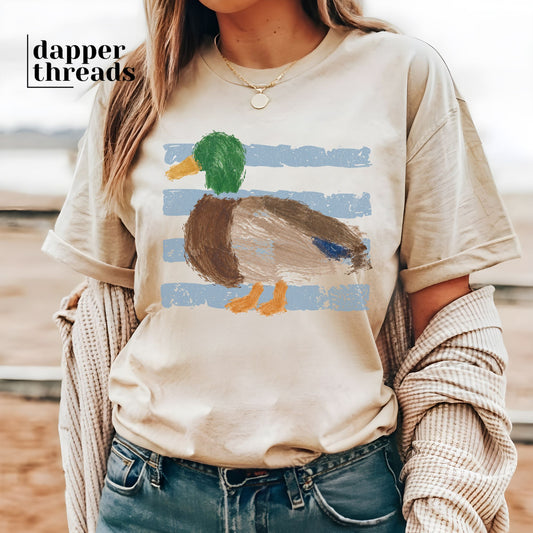 Mallard Duck Stripes Painted Tee