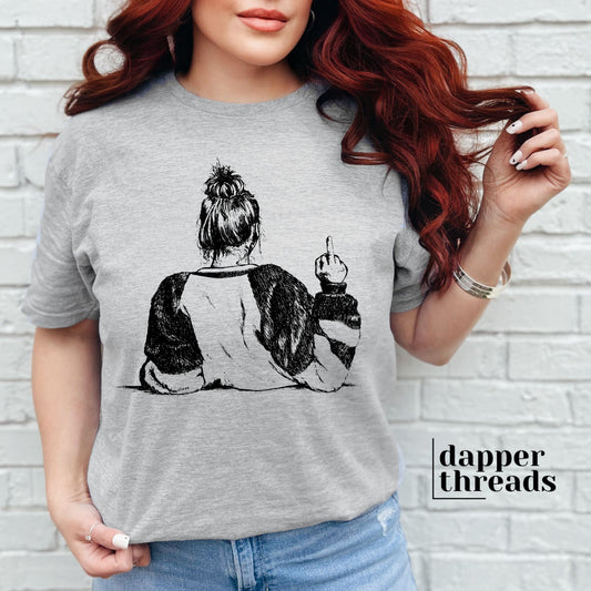 Middle Finger Chick Tee