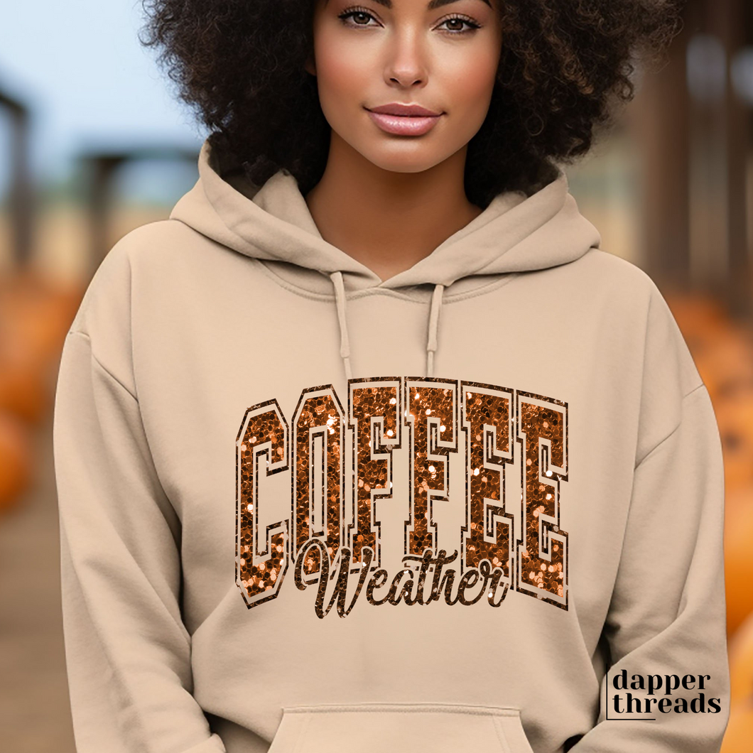 Coffee Weather Faux Sequins