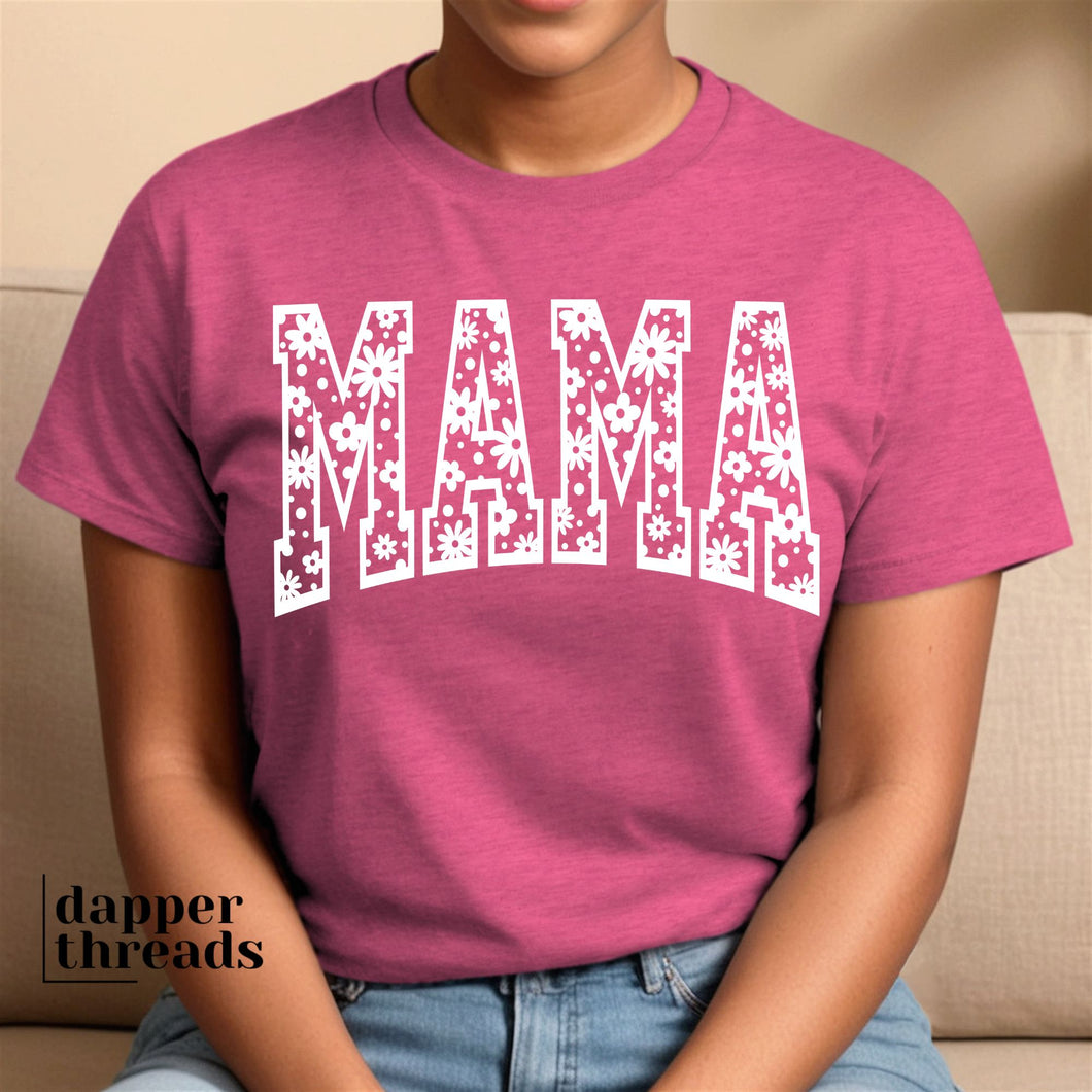 OVERSIZED Mama Retro Flower Knock Out Tee
