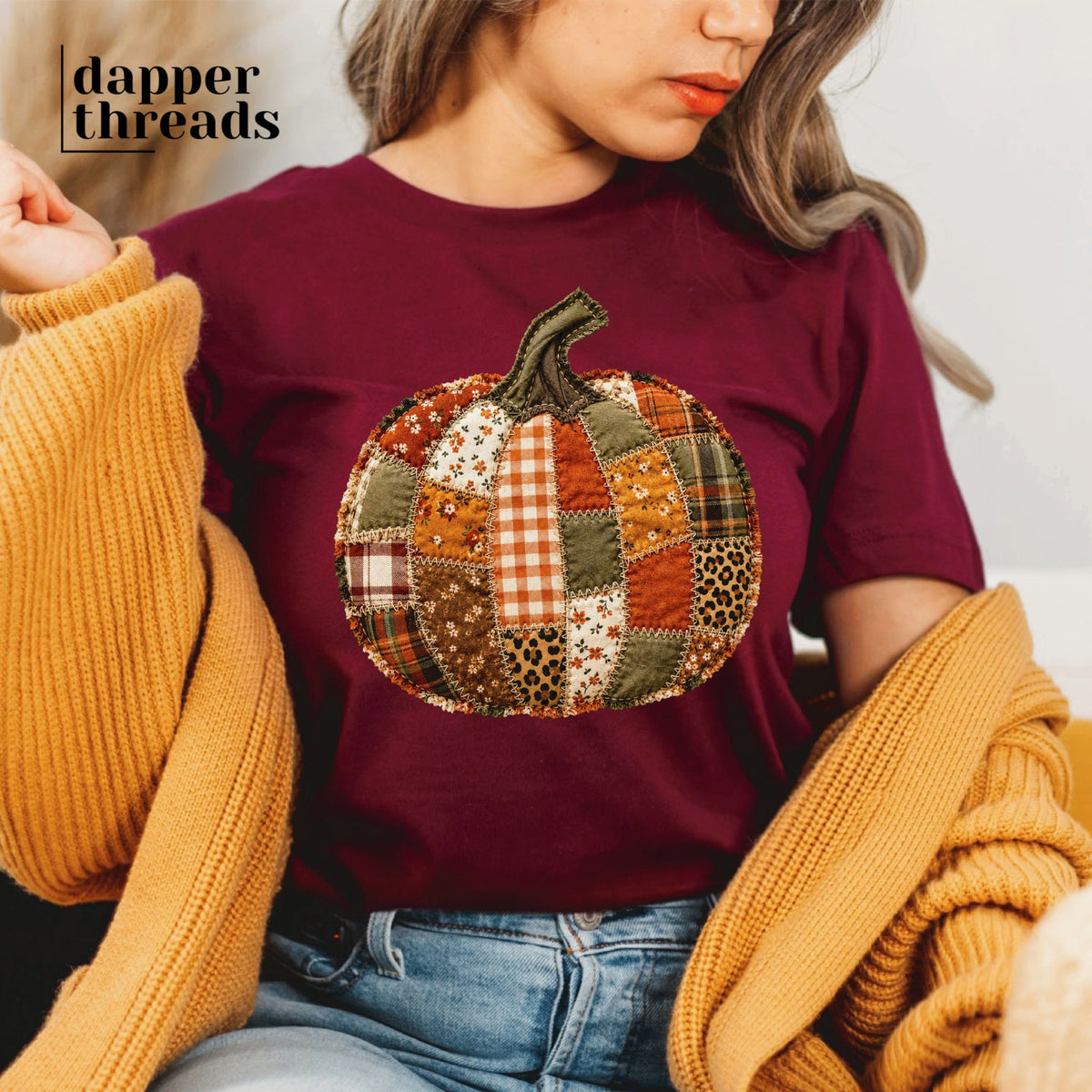 Patchwork Quilt Pumpkin Tee