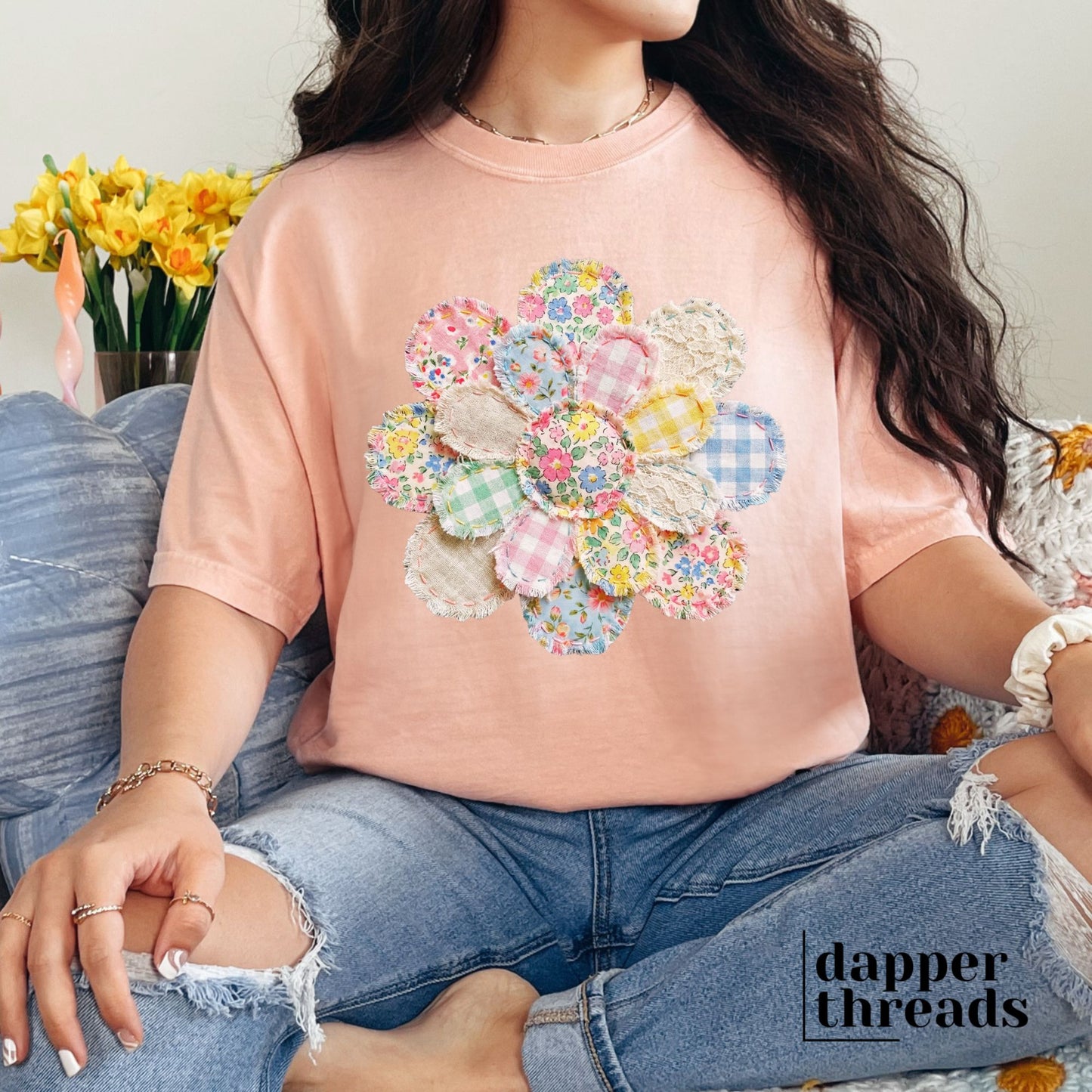 Patchwork Spring Flower Tee