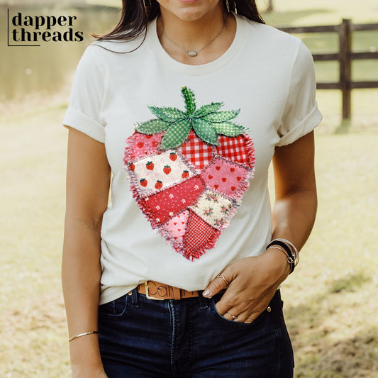 Patchwork Strawberry Tee