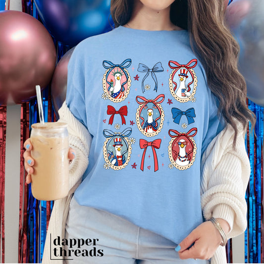 Patriotic Goose Frames Tee