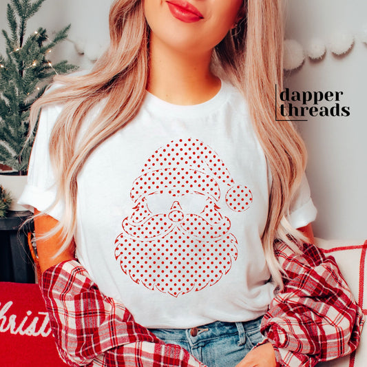 Polka dot Santa Tee