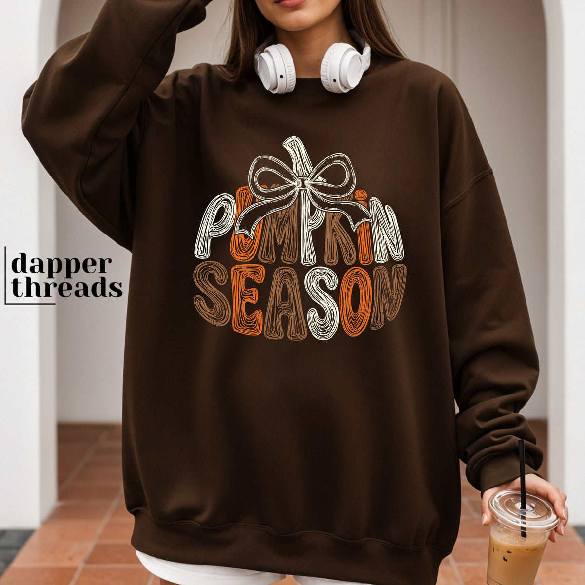 Pumpkin Season Doodle Colorful Sweatshirt